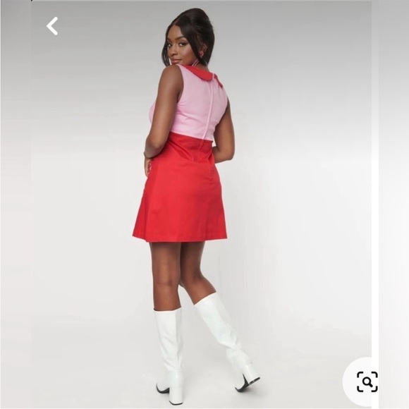 Unique Vintage X Smack Parlour Retro Christmas Candy Cane Dress Size 1x/NWT 16 - Picture 2 of 11